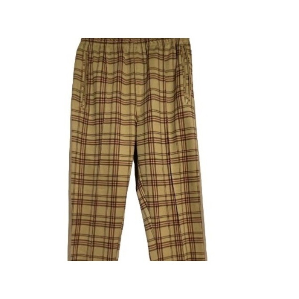 Urban Outfitters‎ Tan Plaid Side Stripe Track Pants Women Small S Straight